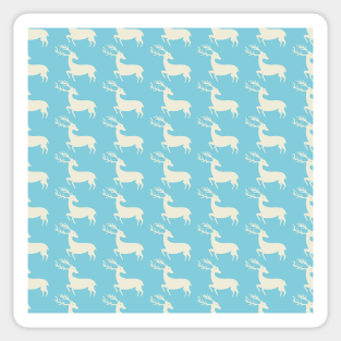 Minimal Christmas Reindeers Pattern Sticker